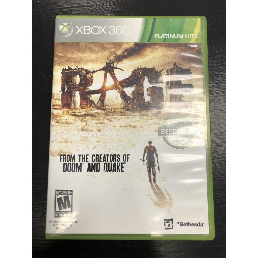 Rage - Anarchy Edition (Microsoft Xbox 360, 2011) Xbox 360 Platinum Hits 3 Disc